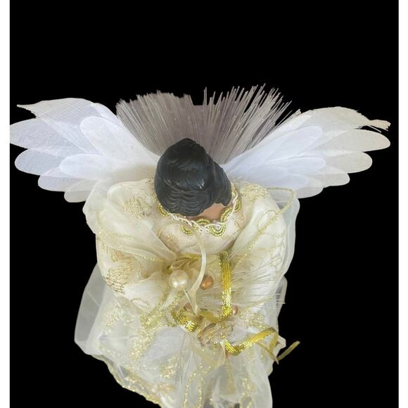 Fiber Optic Angel Christmas Tree Topper Colorful LED Lights Plays Silent Night - Picture 7 of 12